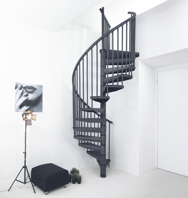 Scala a chiocciola DELTA Grey metallic