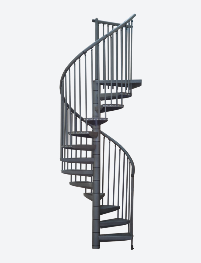 Scala a chiocciola DELTA Grey metallic