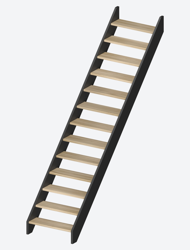 Scala in legno LIVERPOOL Black, RAL 9005