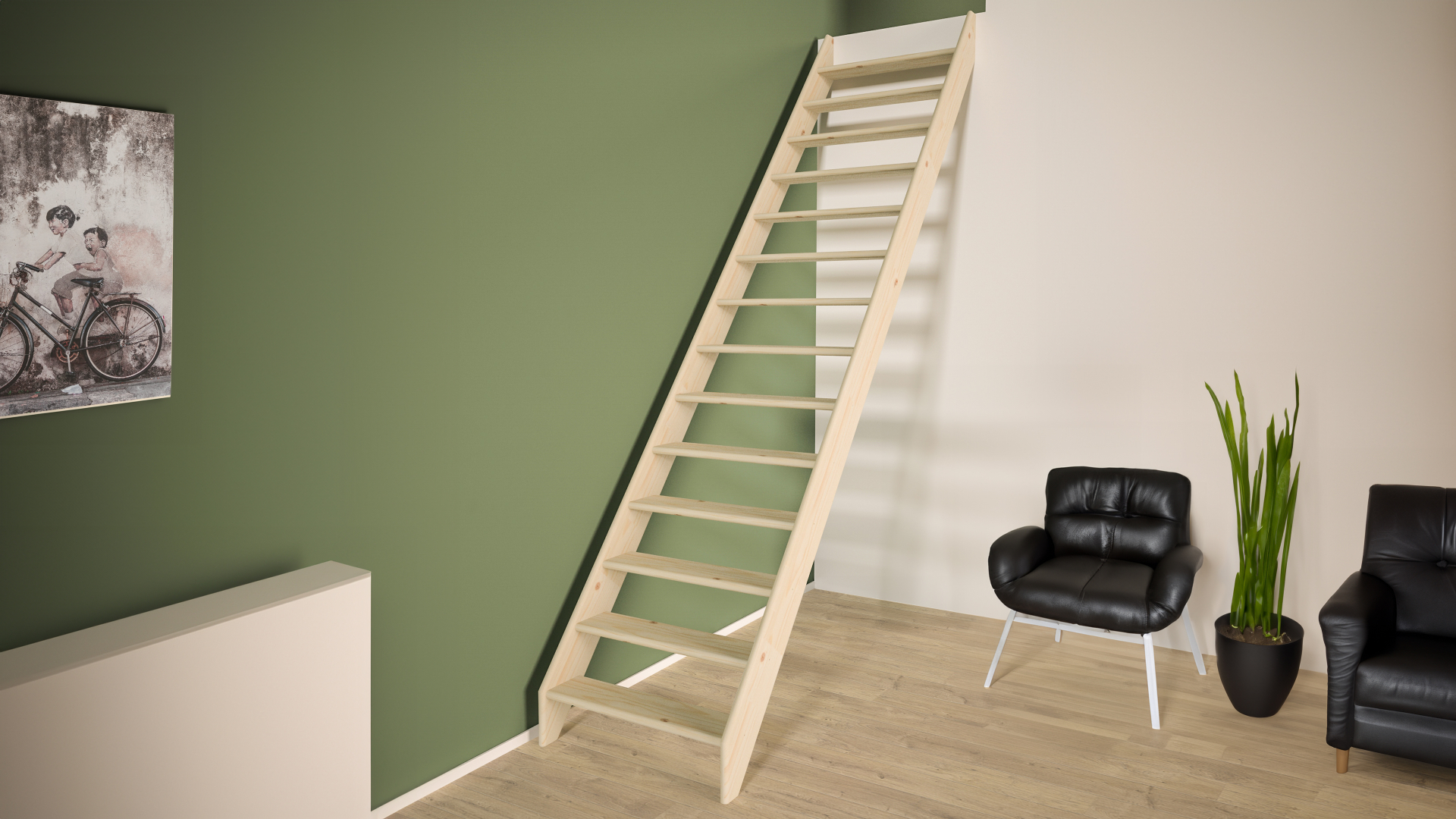 Millerโs staircase in kit โ COTTAGE LARGE in spruce