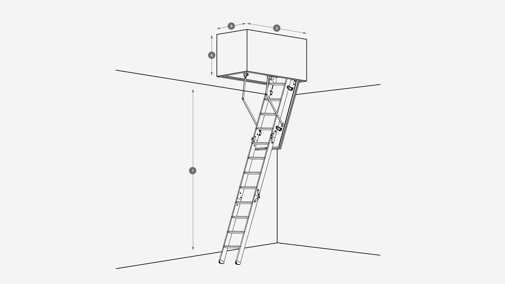 Scala retrattile clickFIX® 76G - Su misura