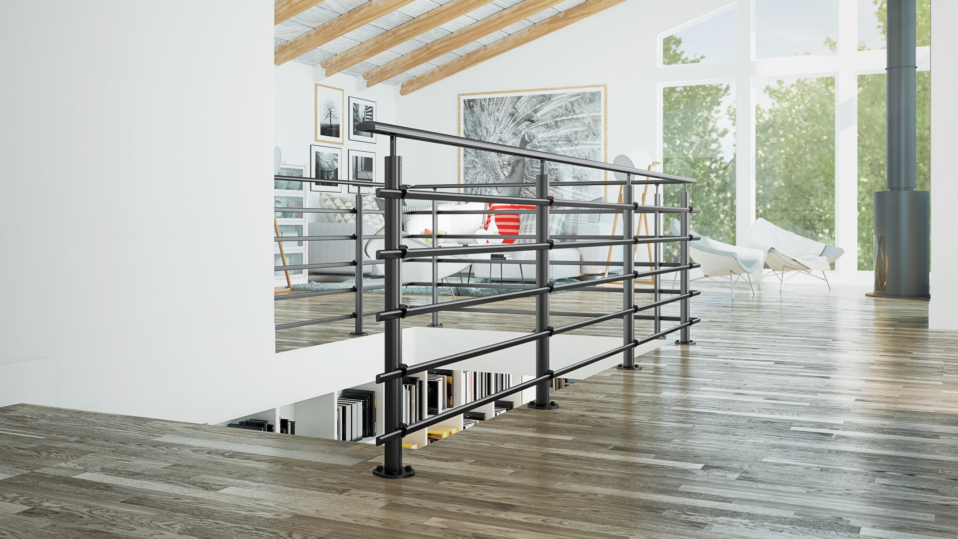 Balustrade kit PURE Black