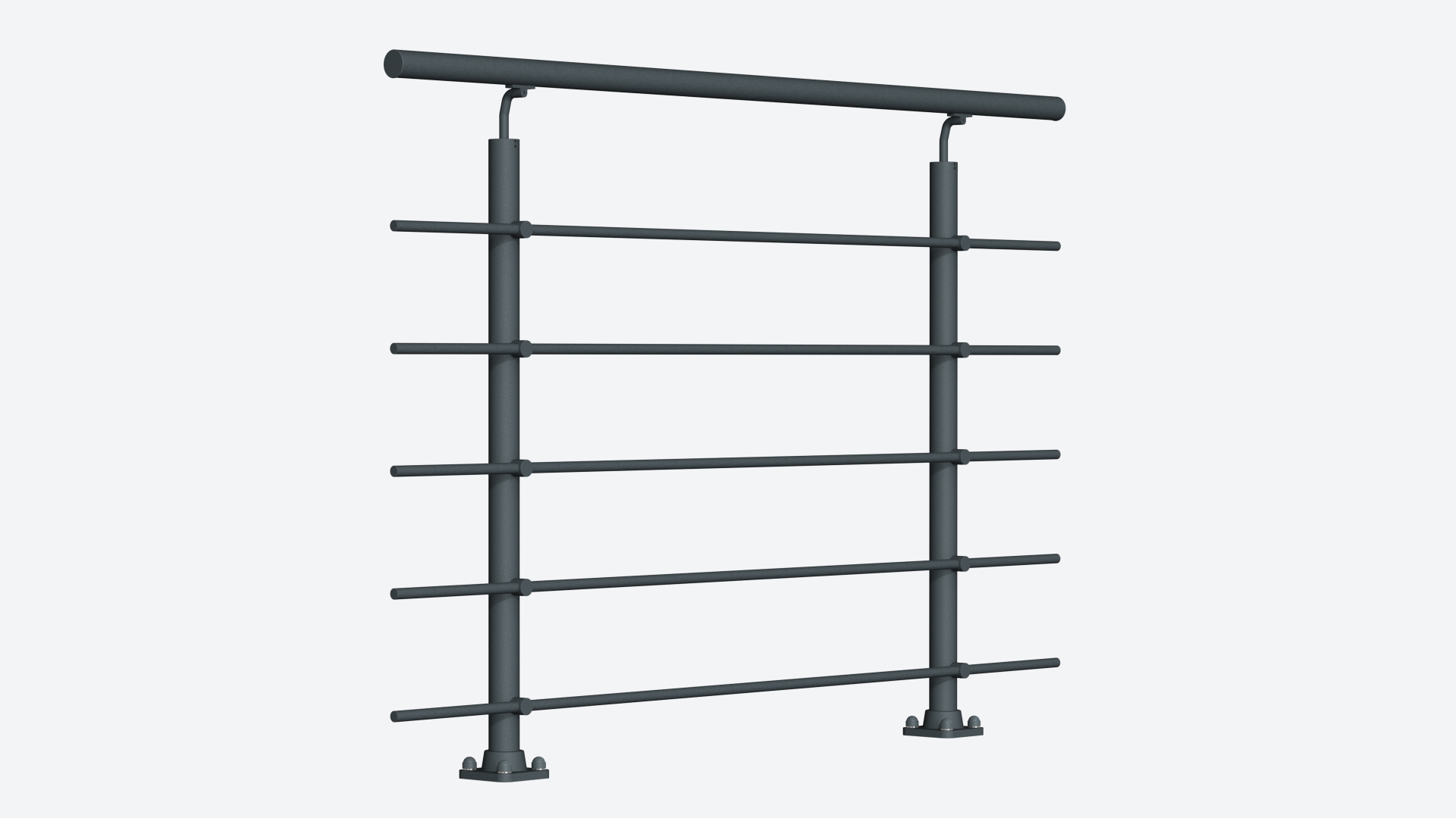 Balustrade kit NEW RONDO RAL 7016 Anthracite, RAL 7016