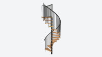 Scala a chiocciola KAPPA Black, RAL 9005